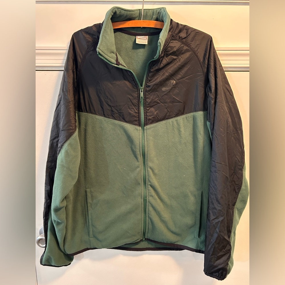 Men's Nike Windrunner‎ Industrial Green Black Fleece Jacket sz L